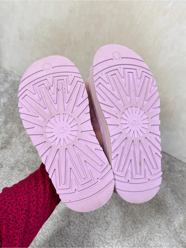 UGG Women’s Disco Stripe Combo Fluff Primrose Pink Slide Flatform 7 - Image 14