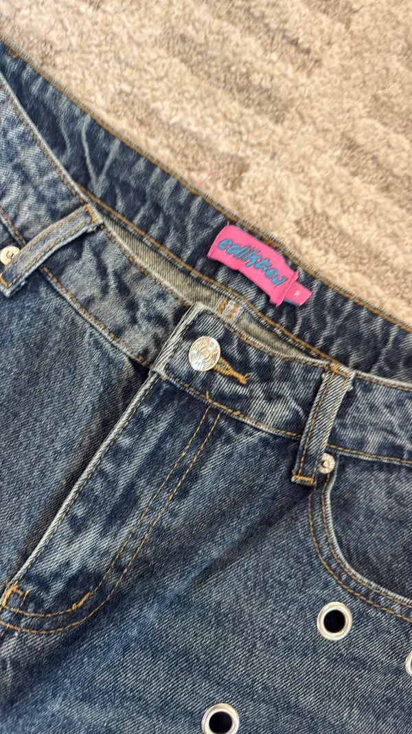 Jaimie Grommet Low Rise Jeans - Image 11