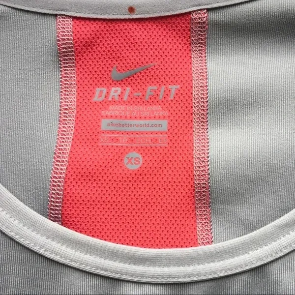 Nike Power Tank Top Stripe Grey Shirt Athletic Work Out Shirt XS v6x - Image 6
