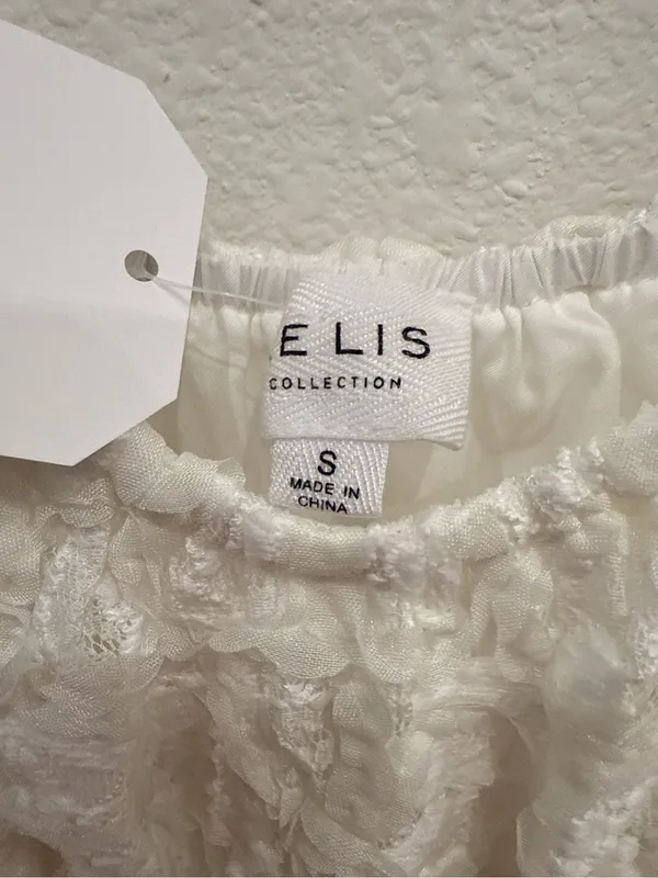 Lelis Collection Ivory Rosette Lace Mini Dress Romantic Coquette - Image 5