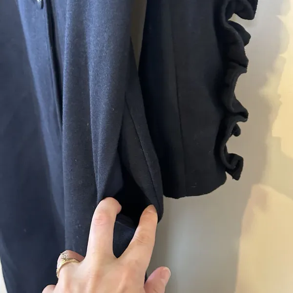 The Fifth Label Womens Winter Coat Sz S Navy Blue Long Two Button Long‎ - Image 3
