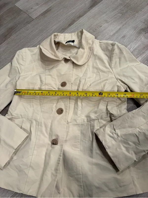 J.crew Peplum Cotton Blend Button Down Coat Size 6 - Image 5