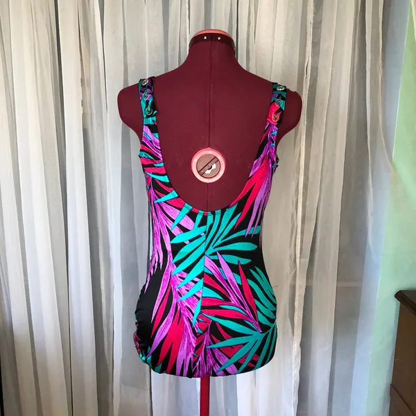 one piece swimsuit Vintage 1990s leaves bright - Image 3