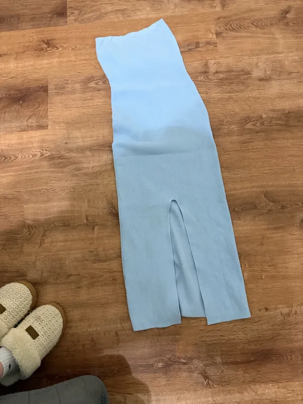 Blue strapless dress Size M - Image 3