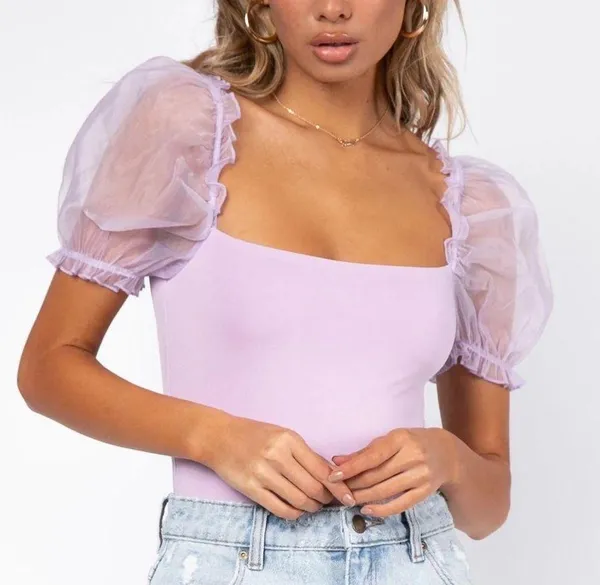 Princess Polly Girl in Love Bodysuit Lilac - Image 2