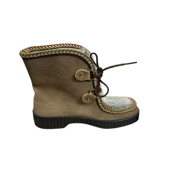 VTG Mukluk Sherpa Lined Gum Sole Winter Warm Boots USA Made Boho Hippie Size 7 - Image 8