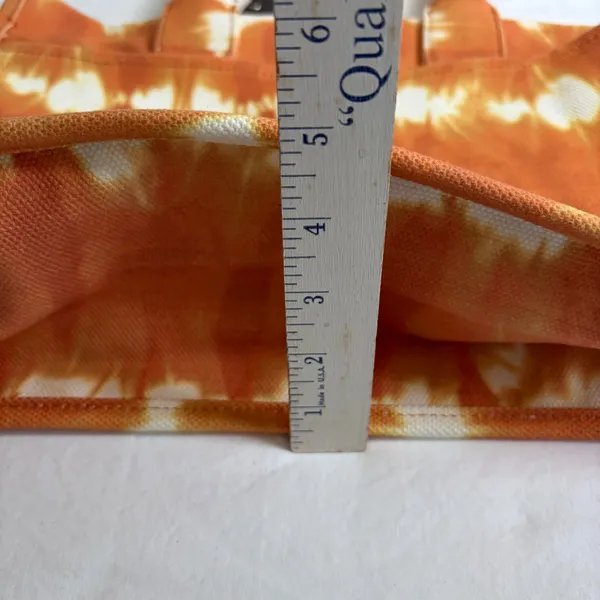 Vince Camuto Orla Tote Bag Rusty Orange Multi Tie Dye Canvas VC-ORLA-TO NEW - Image 9