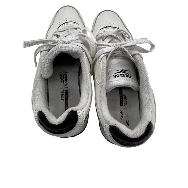 Reebok Women's 8.5 White Sneakers Royal Glide Platform‎ Leopard Print - Image 5