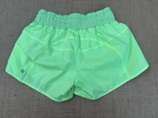 Lululemon Run Size 8 Track Attack Short FLORESCENT GREEN/ YELLOW - Image 6