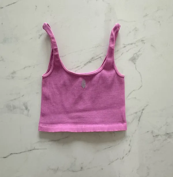 Free People Pink cropped tank - Image 2