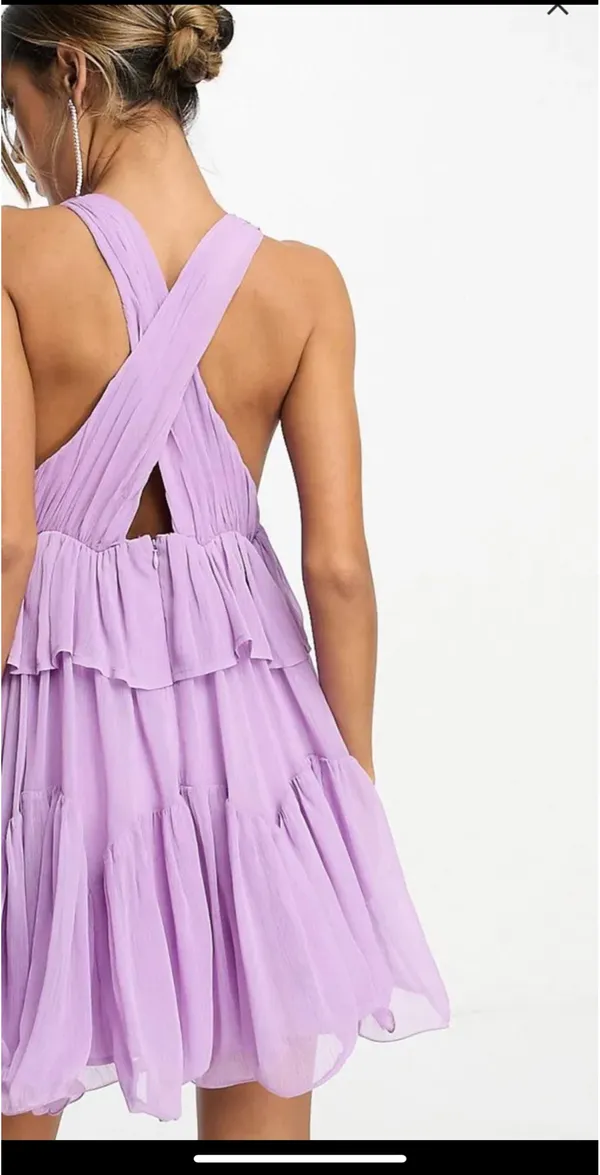 ASOS Design Purple Mini Dress - Image 2