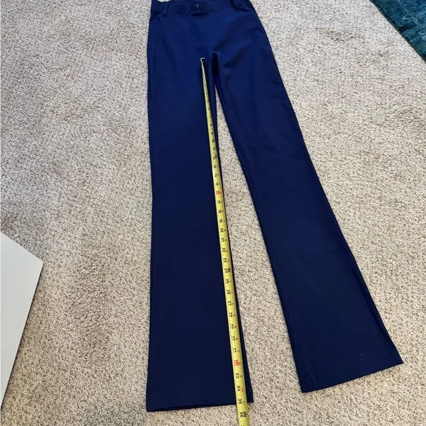 Yogipace XS Tall Navy Sporty Flare Yoga Pants Pull-On Stretchy Back Pockets - Image 8