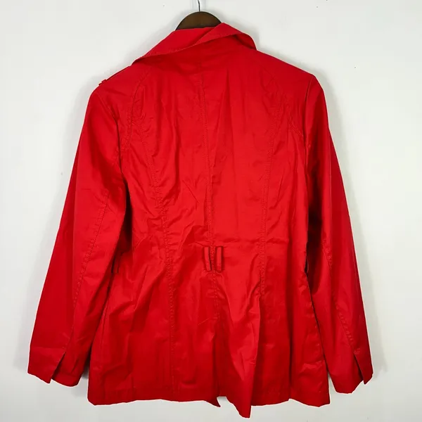 Marc New York‎ Andrew Marc Red Jacket L Moto Trench Minimalist Chic Designer NWT - Image 9