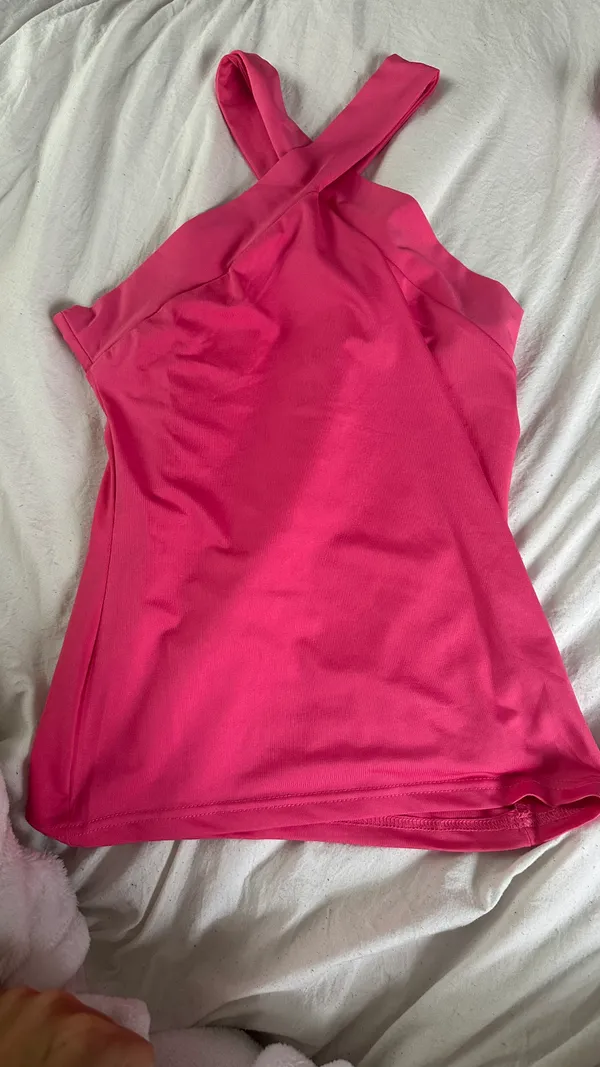 Pink Cross Neck Top - Image 2