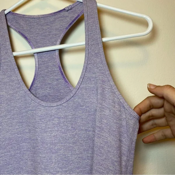 LULULEMON Cool Racerback Long Tank Top in Heathered Persian Purple Sz Small - Image 7