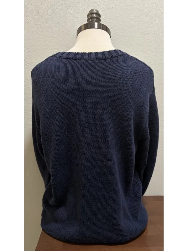 Brandy Melville Nico American Flag Knit Sweater Navy OS - Image 3
