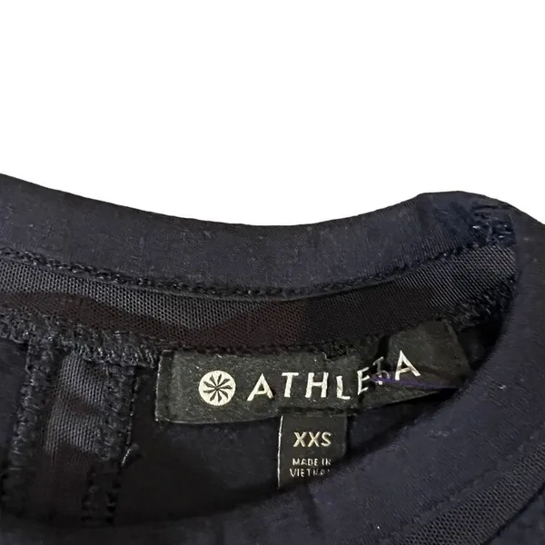 Athleta Top‎ Womens XXS Navy Blue Long Sleeve Crew Neck Performance Shirt - Image 4
