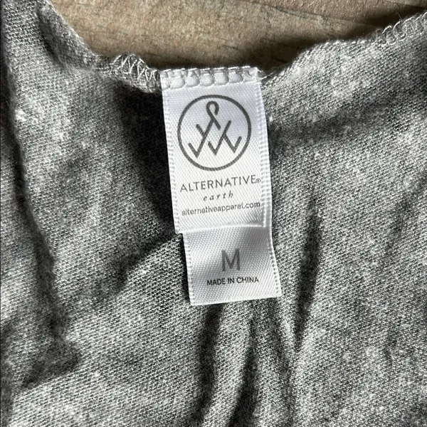 Alternative Apparel Gray Tank Top with Black Stars - Image 2