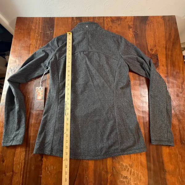 Kyodan Outdoor Womens Herringbone Quarter Zip Pullover Grey Large NWT Gray - Image 8