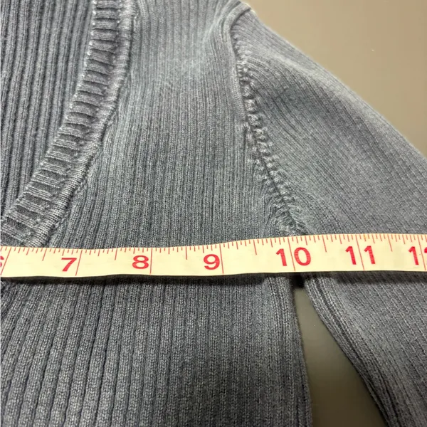 BRANDY MELVILLE Blue V-Neck Ribbed Sweater - Image 6