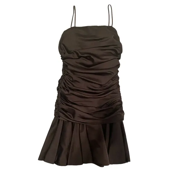 VTG 80’s Lillie Rubin 8 10 Formal Dress Gown Detachable Skirt Black Satin Party - Image 3