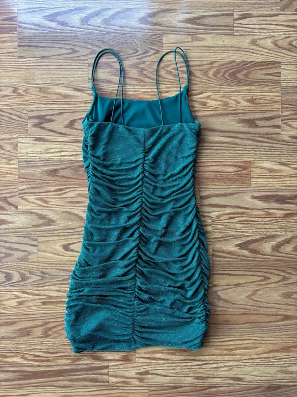 Altar'd State Sparkly Green Mini Dress - Image 3