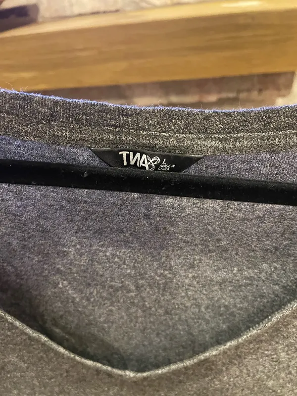 Grey Long Sleeve Tshirt Gray Size L - Image 3