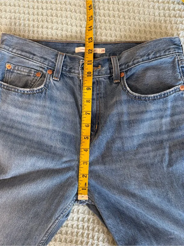 Levis Low Pro Straight Jeans Womens 28 Blue Denim Pants Go Ahead Light Wash - Image 7