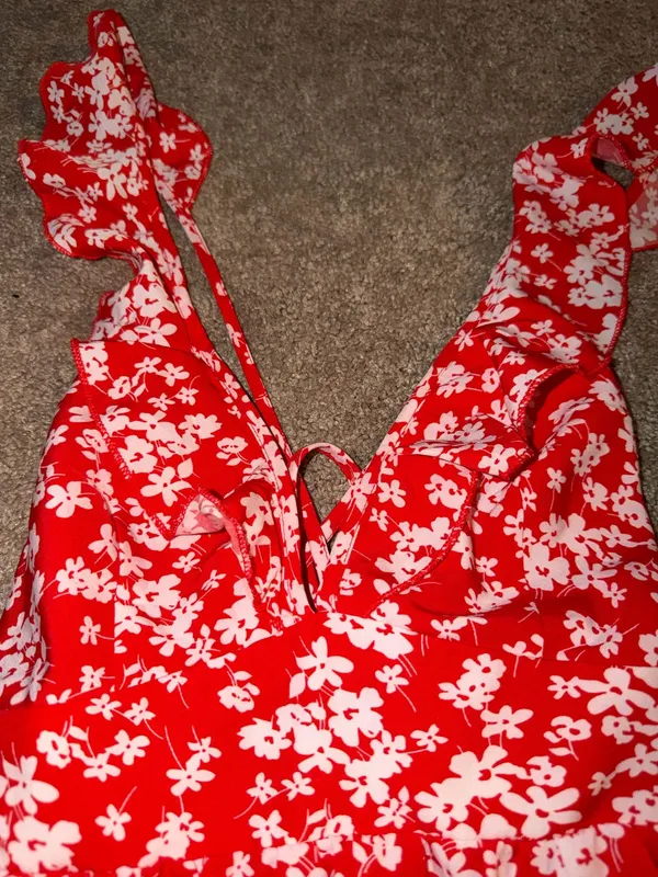 Shein Romper Floral Red - Image 2