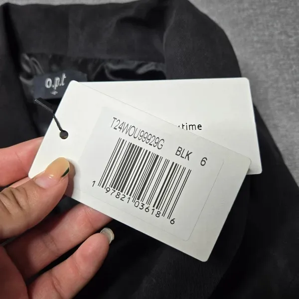 O.P.T. Black‎ Sleeveless 3 Button Vest Black Size 6 - Image 5