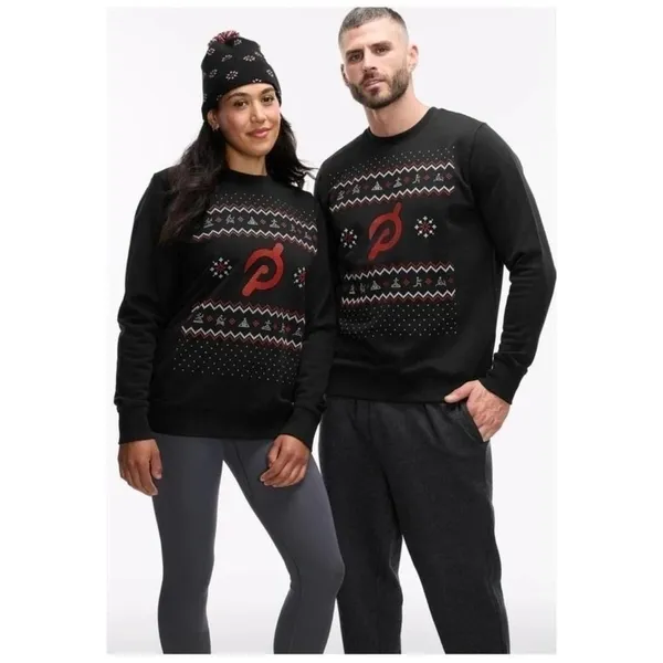 Peloton Unisex Holiday Crewneck‎ Sweatshirt XXL Black Athleisure - Image 7