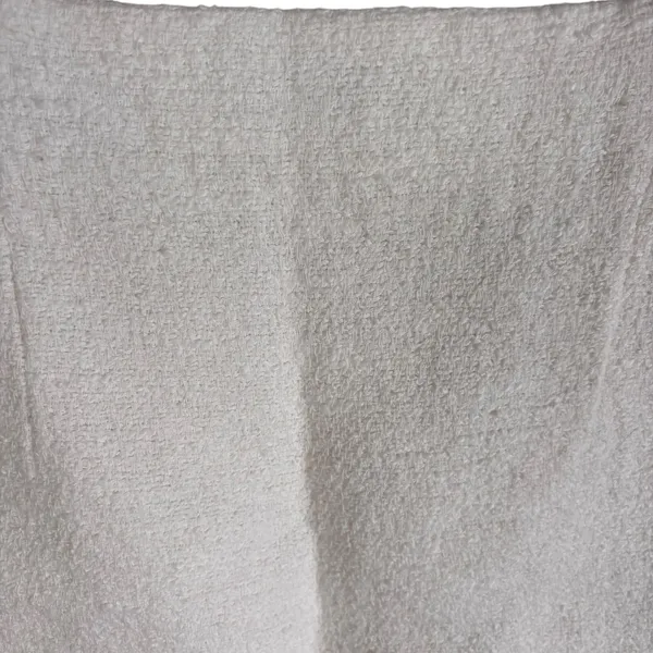 Zara Womens White Textured Boucle Mini Skirt Curved Hem High Waisted Small - Image 5