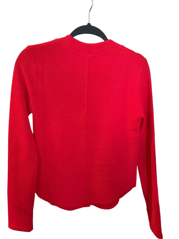 Zenana Bright Red Snap-Front Women's Cardigan - Image 2