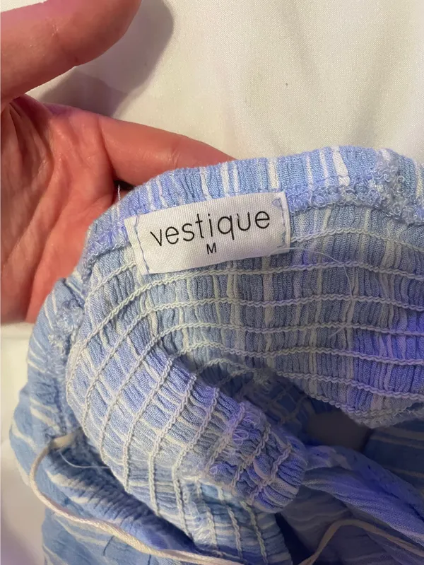 Vestique Blue Striped Romper - Image 6