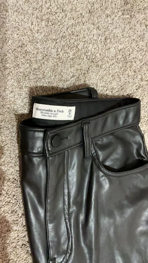 Abercrombie Leather Vegan Pants - Image 2