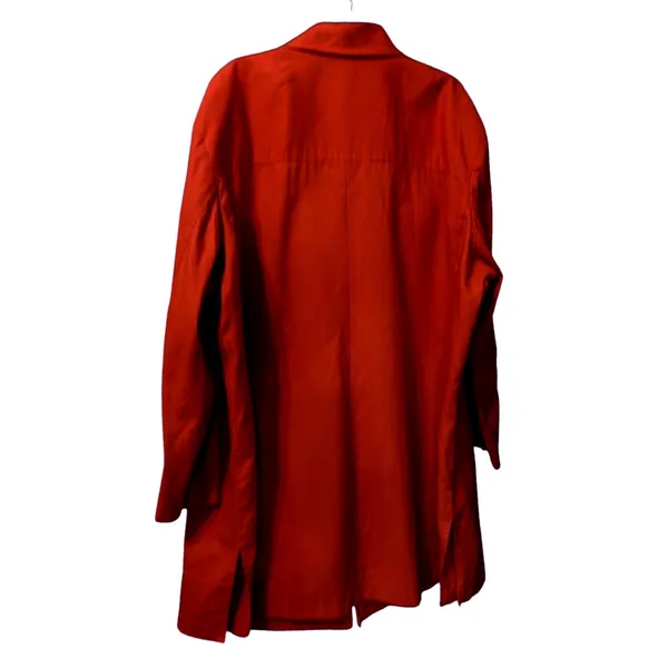 Vintage 90s Silhouettes 3X Linen Cotton Utility Trench Shacket Lagenlook Coat - Image 3