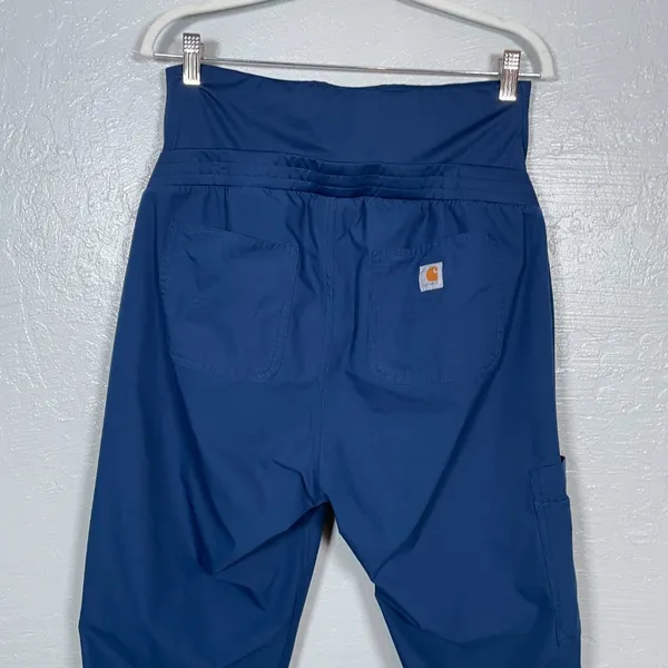 Carhartt Women Maternity M Navy Blue Force Essential Jogger Scrub Pants Pockets - Image 6