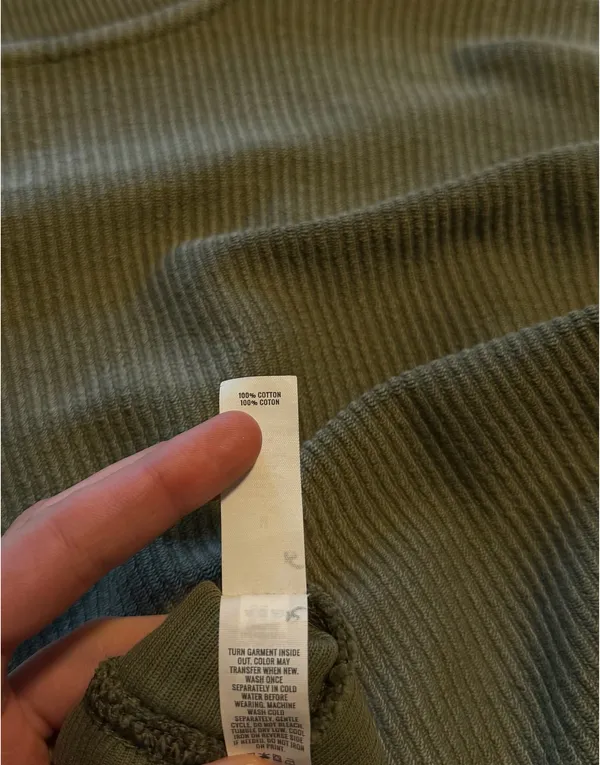 Aerie Green Cropped Ribbed Crewneck Sweater - Image 5
