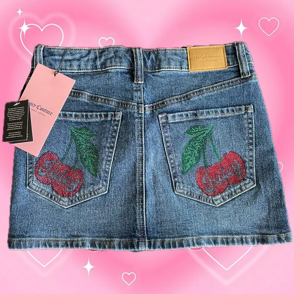 Juicy Couture Denim Skirt with Cherry Details - Image 2