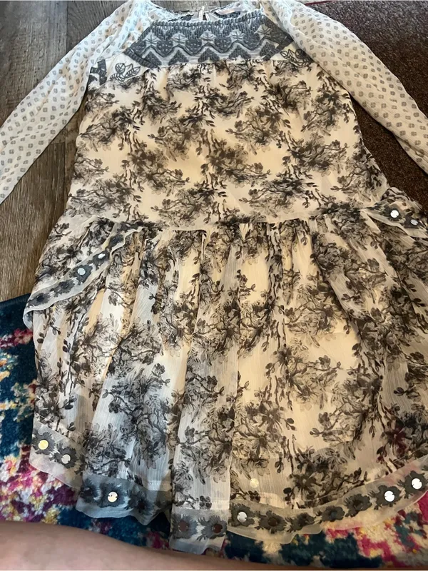 Free people Elsie Sheer Lace Boho Dress in Magnolia Combo - Image 13