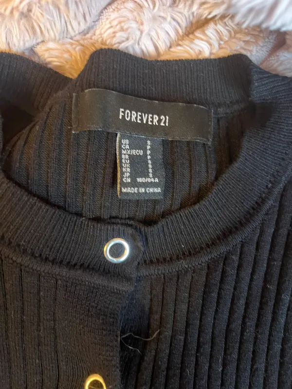 Forever 21 Black Button Snap Sweater - Image 2