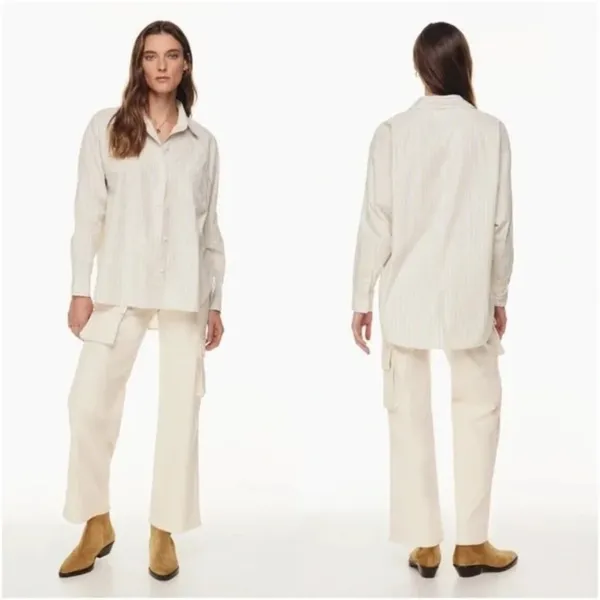 Wilfred x Aritzia Boyfriend Poplin Button Down Shirt XS NEW - Image 2
