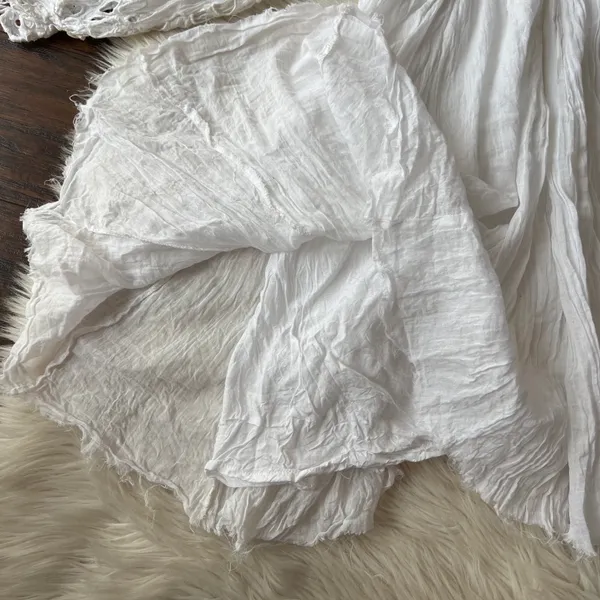 Free People One Bella Note Eyelet Mini Dress - Image 6