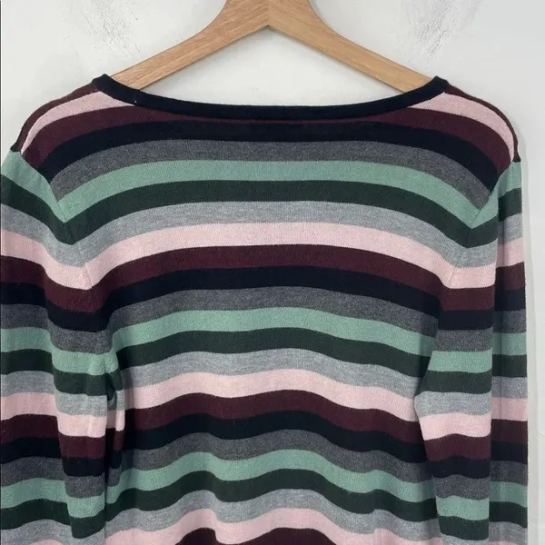 Vince Camuto Multicolor Striped Pullover Sweater size Large - Image 9