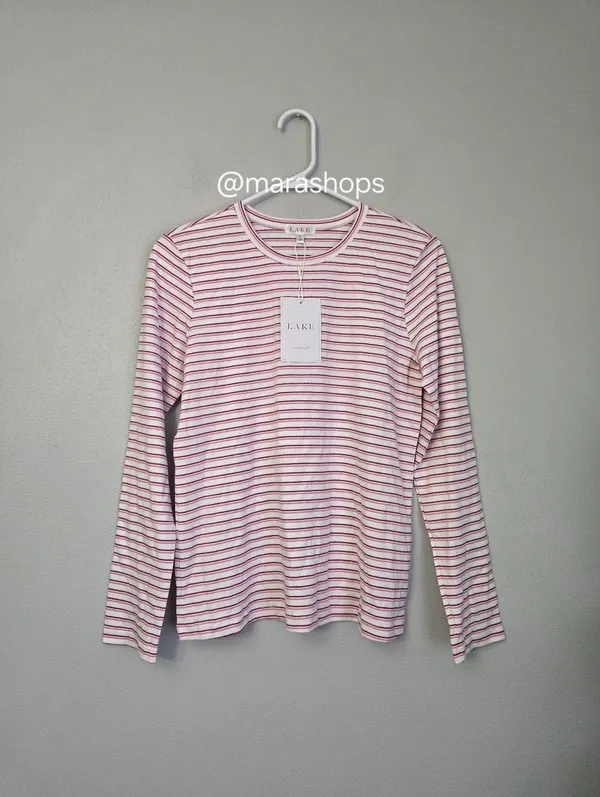 Lake Pima Crew Long Sleeve Tee Pink - Image 3