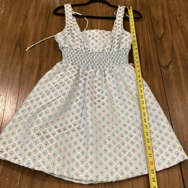 Hill House Home The Snowflake Brocade Cher sleeveless flare mini Dress L - Image 4
