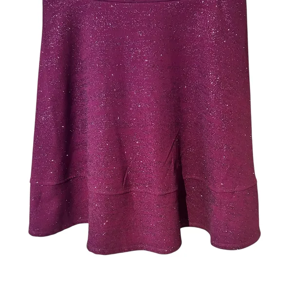 Honey and Rosie VTG Formal Short Dress Burgundy Bling SZ LG Mesh Y2K Baby Doll - Image 5