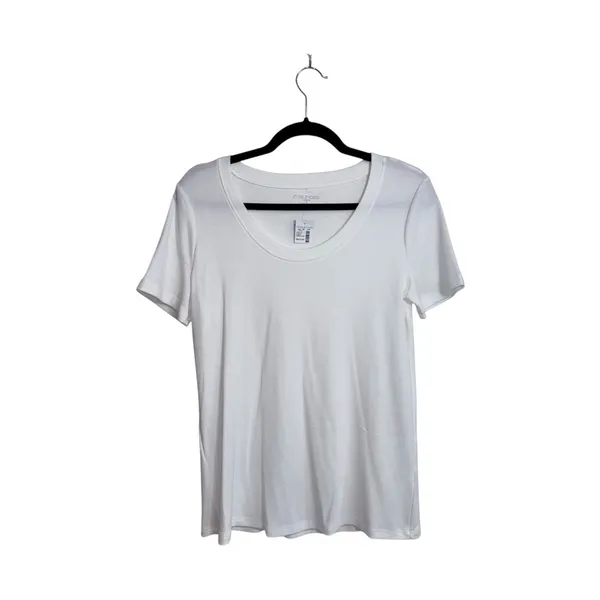 Maurices 24/7 Jordan Ribbed Scoop Neck Tee Solid White NWT - Image 2