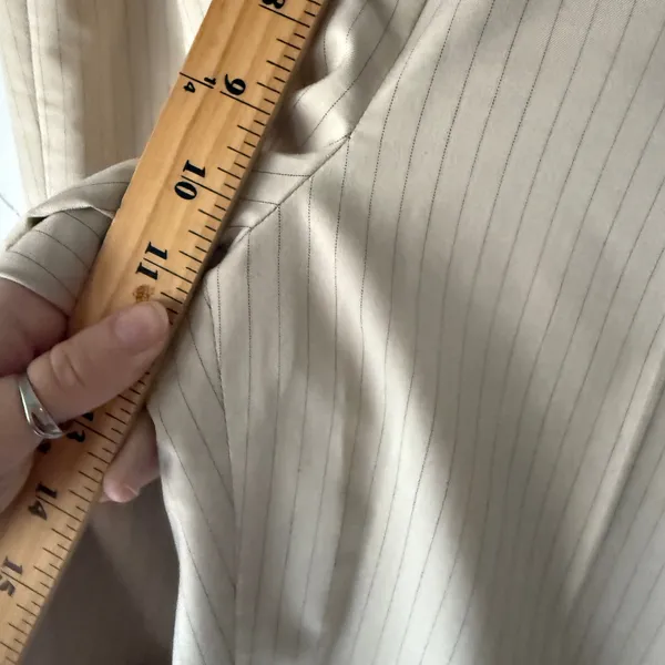 Ann Taylor Y2k Tan Pinstripe Wide Leg Dress Pants 8‎ Interview Outfit Women - Image 7