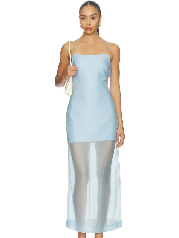 Amanda Uprichard Pale Blue midi dress - Image 4